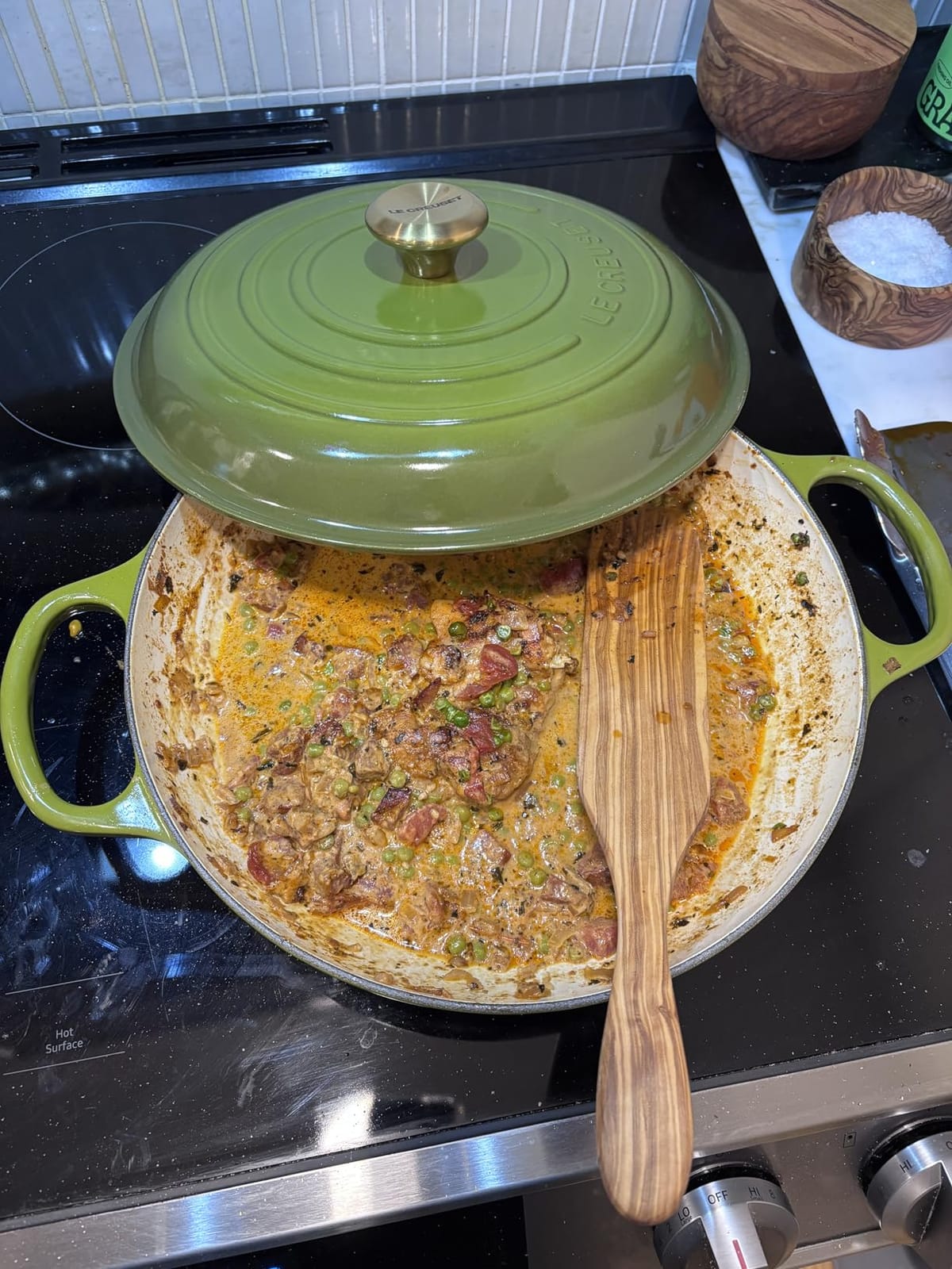 Le Creuset Enameled Cast Iron Signature Braiser, 3.5 qt., Cerise customer photo 2