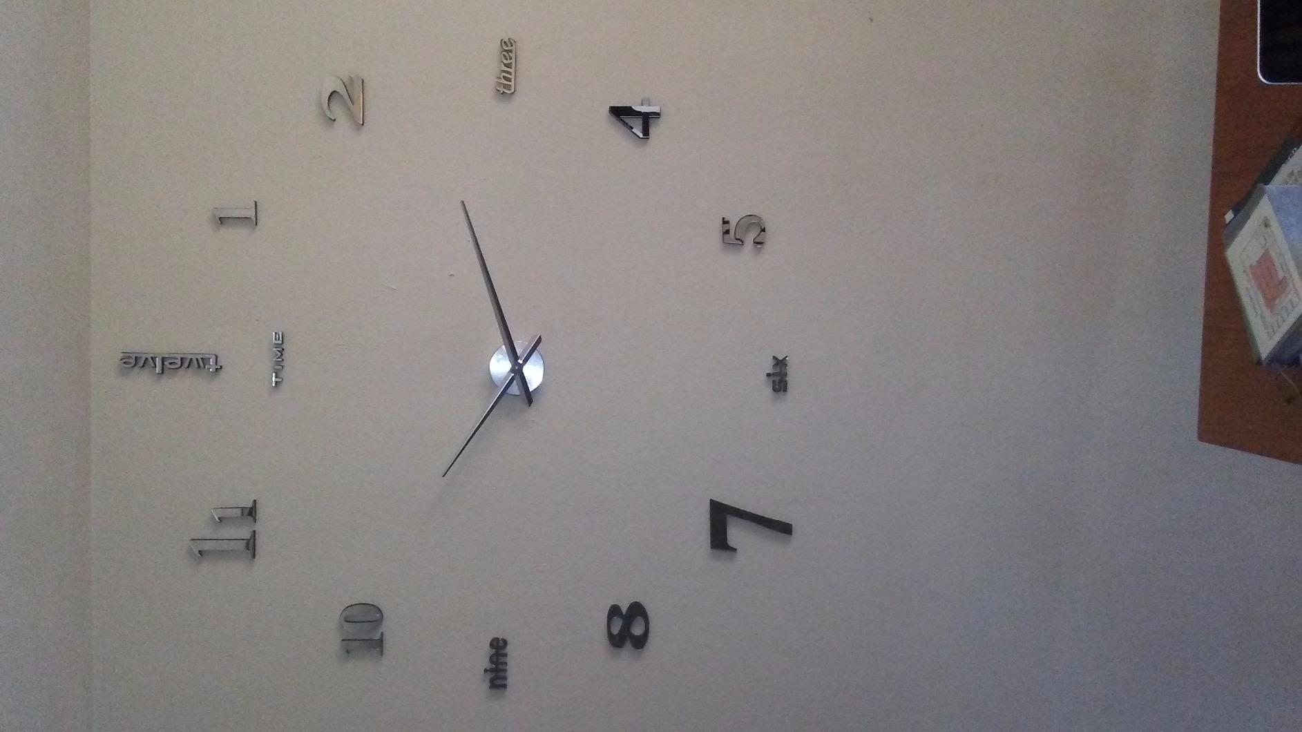 Large DIY 3D Frameless Silver Wall Clock – Oversized Modern Decor for Living Room, Stylish Metallic Design, Perfect for Home and Office customer photo 2