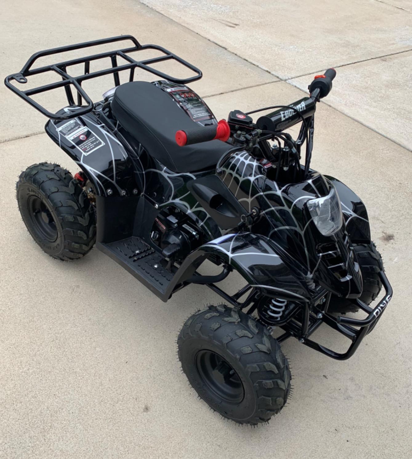 110cc ATV Four Wheelers Fully Automatic 4 Stroke Engine 6 Inch Tires Quads for Kids Spider Black customer photo 2