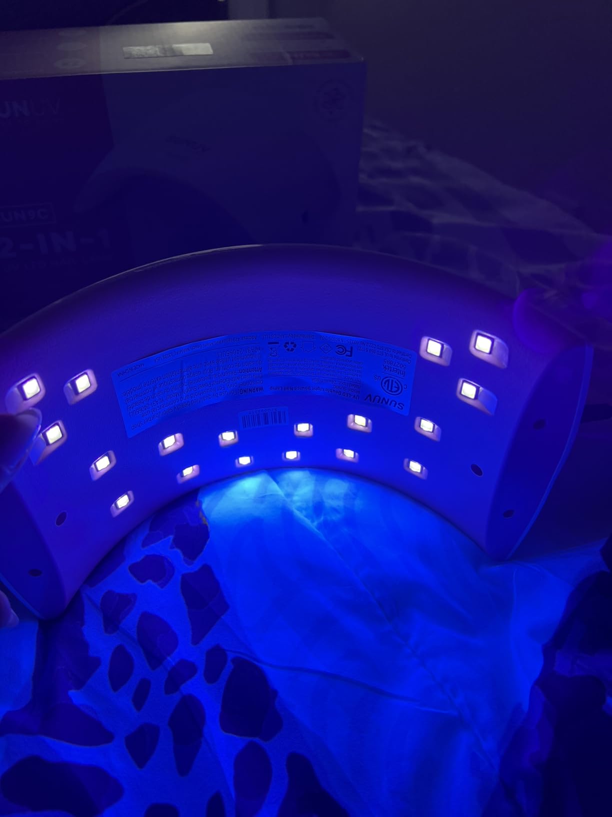 SUNUV UV LED Nail Lamp, UV Light for Gel Nail Polish Dryer SUN9C Pink customer photo 2