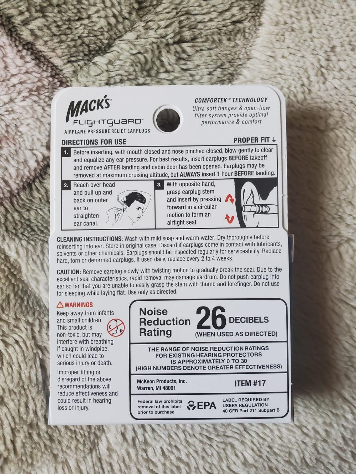 Mack’s Flightguard Airplane Pressure Relief Earplugs – 26dB NRR, 33dB SNR – Comfortable, Safe, Travel Ear Plugs for Flying Air Pressure Ear Pain, Ear Popping and Noise Reduction customer photo 1