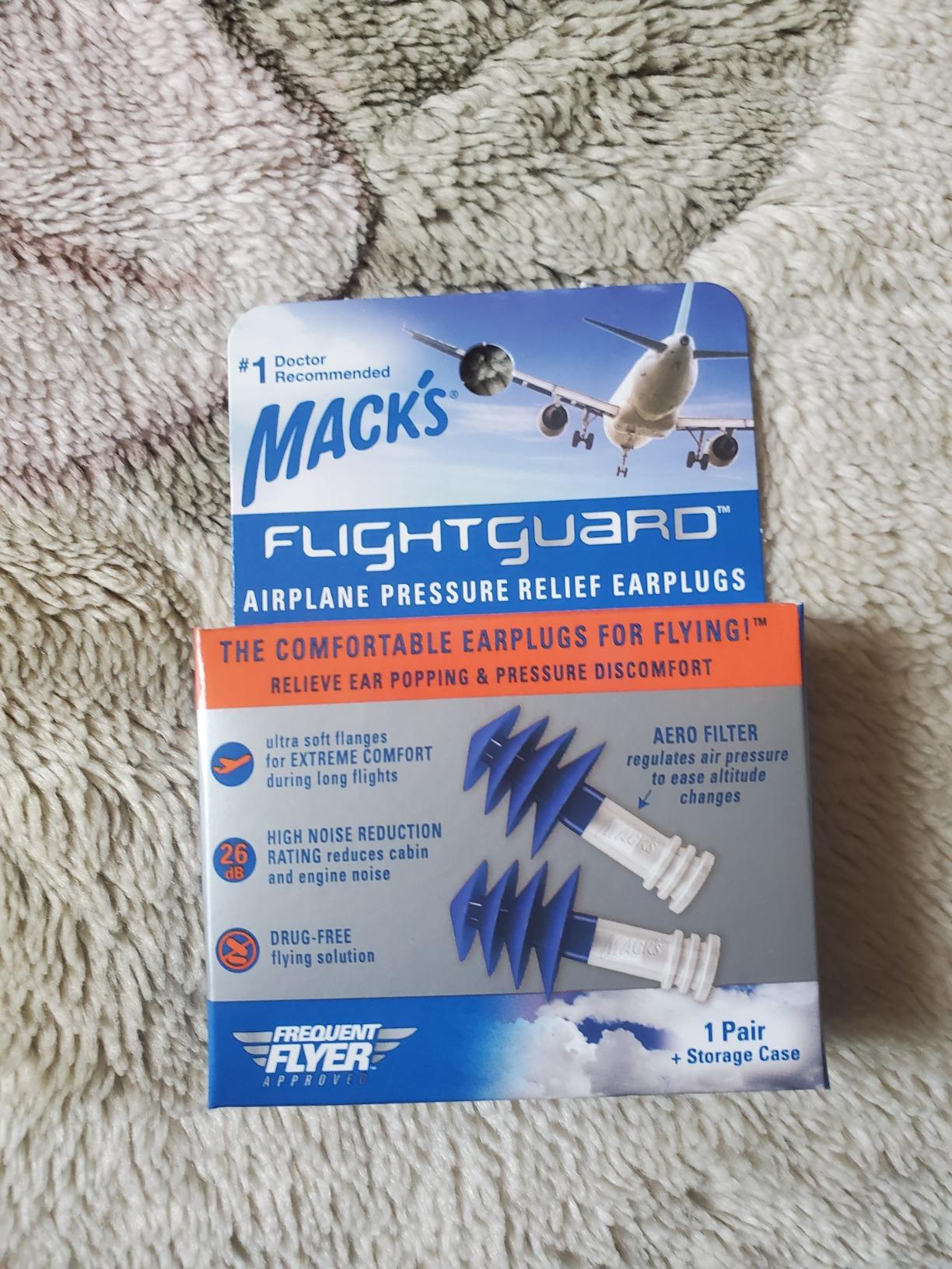 Mack’s Flightguard Airplane Pressure Relief Earplugs – 26dB NRR, 33dB SNR – Comfortable, Safe, Travel Ear Plugs for Flying Air Pressure Ear Pain, Ear Popping and Noise Reduction customer photo 2