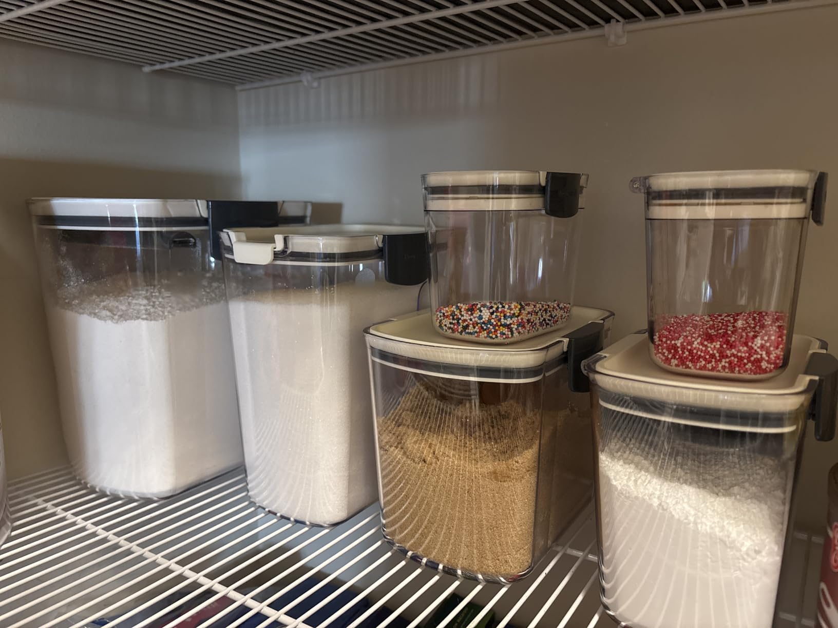 Progressive ProKeeper Baker's Airtight Kitchen Storage Canister Container Set for Flour, Sugar & More, Keeps Ingredients Fresh, with Accessories (Multicolor, 6- Piece) customer photo 2