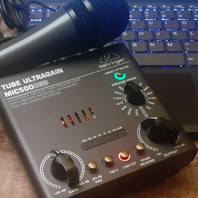 Behringer TUBE ULTRAGAIN MIC500USB Audiophile Vacuum Tube Preamplifier with Preamp Modeling Technology and USB/Audio Interface customer photo 2