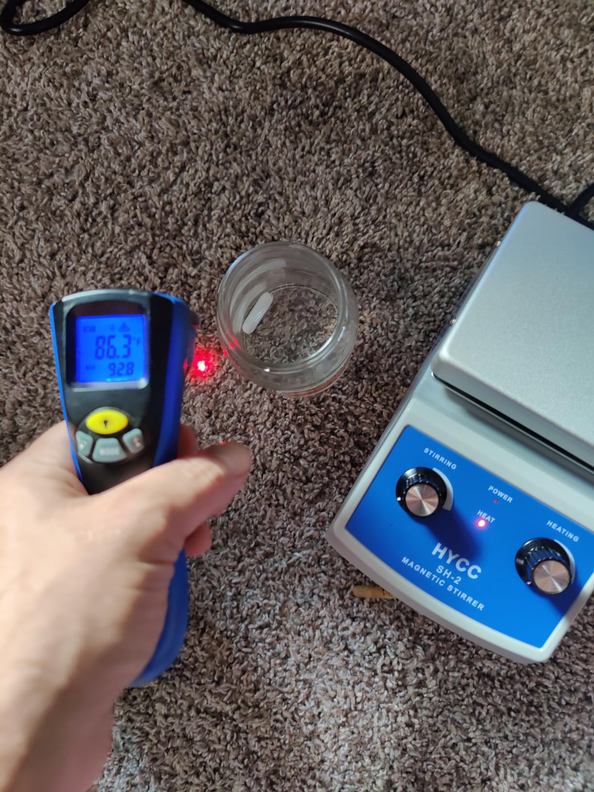 HYCC Magnetic Stirrer Hot Plate Max 716°F, 100-2000RPM Hot Plate with Magnetic Stirrer, 2000mL Magnetic Hotplate Stirrer, Magnetic Stirrer w/Magnetic Stir Bar customer photo 2
