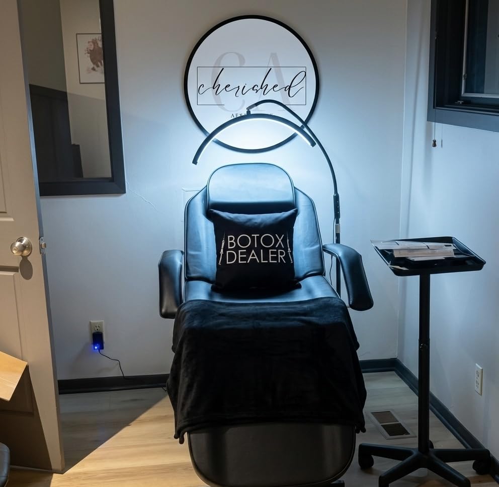 BarberPub Adjustable Tattoo Chair Esthetician Facial Bed 72 in 0015 White customer photo 1