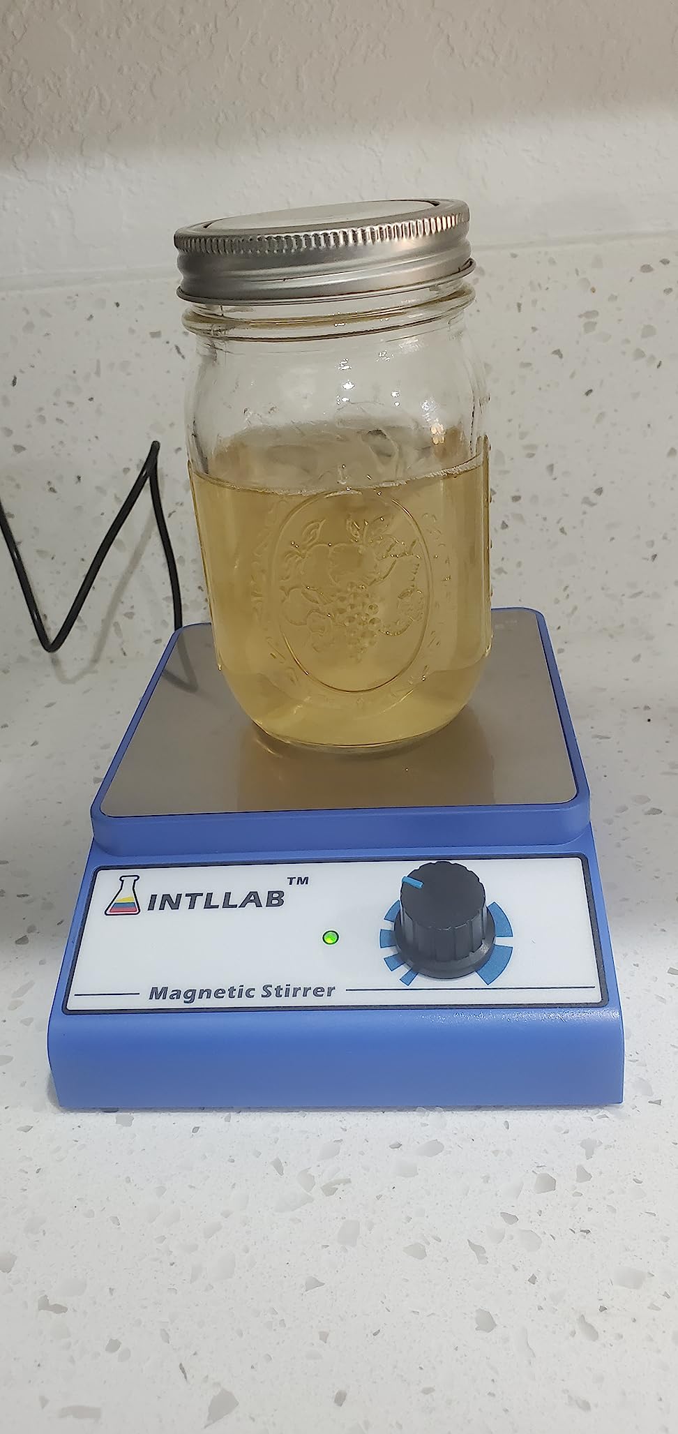 INTLLAB Magnetic Stirrer Stainless Steel Magnetic Mixer with stir bar (No Heating) Max Stirring Capacity: 3000ml customer photo 2