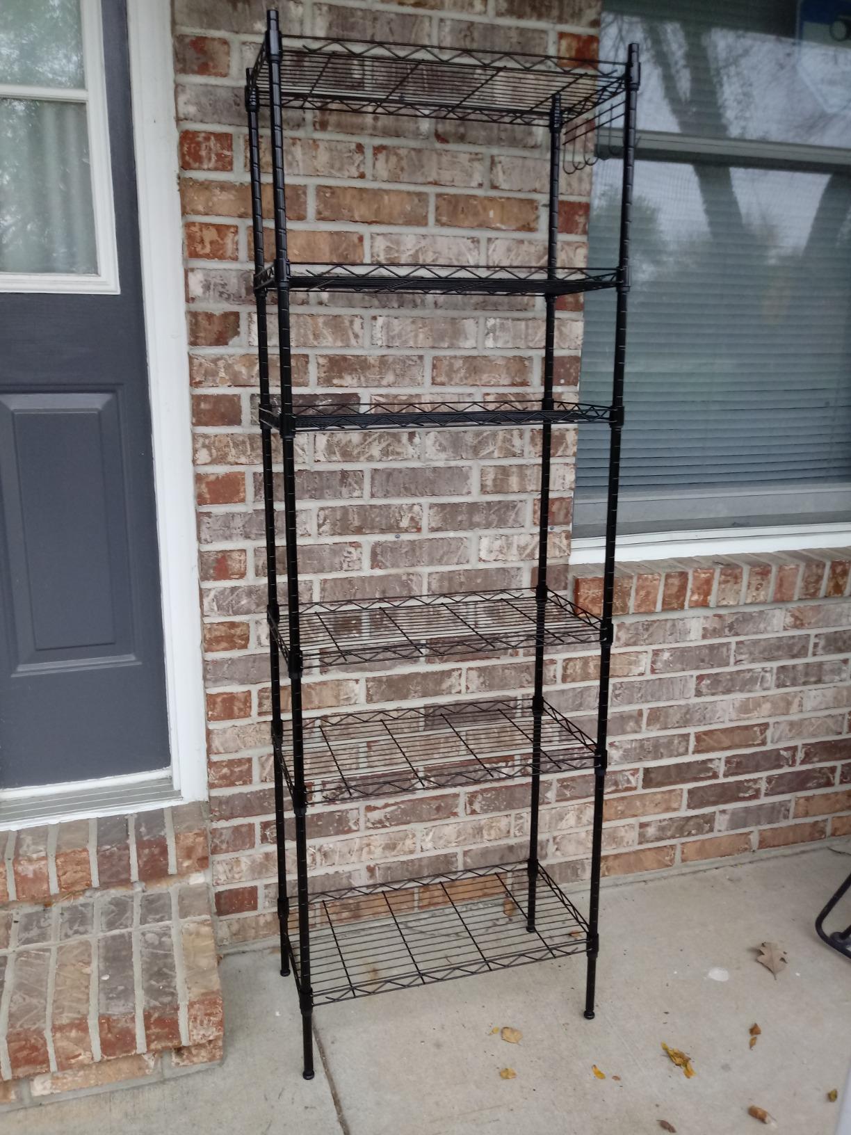 Homdox 5 Tier Steel Wire Shelving Unit on Wheels,Chrome Shelves for Garage Kitchen Living Room,Heavy Duty Shelving Rack, 23.2 x 13.8 x 72 inch (L x W x H) customer photo 1