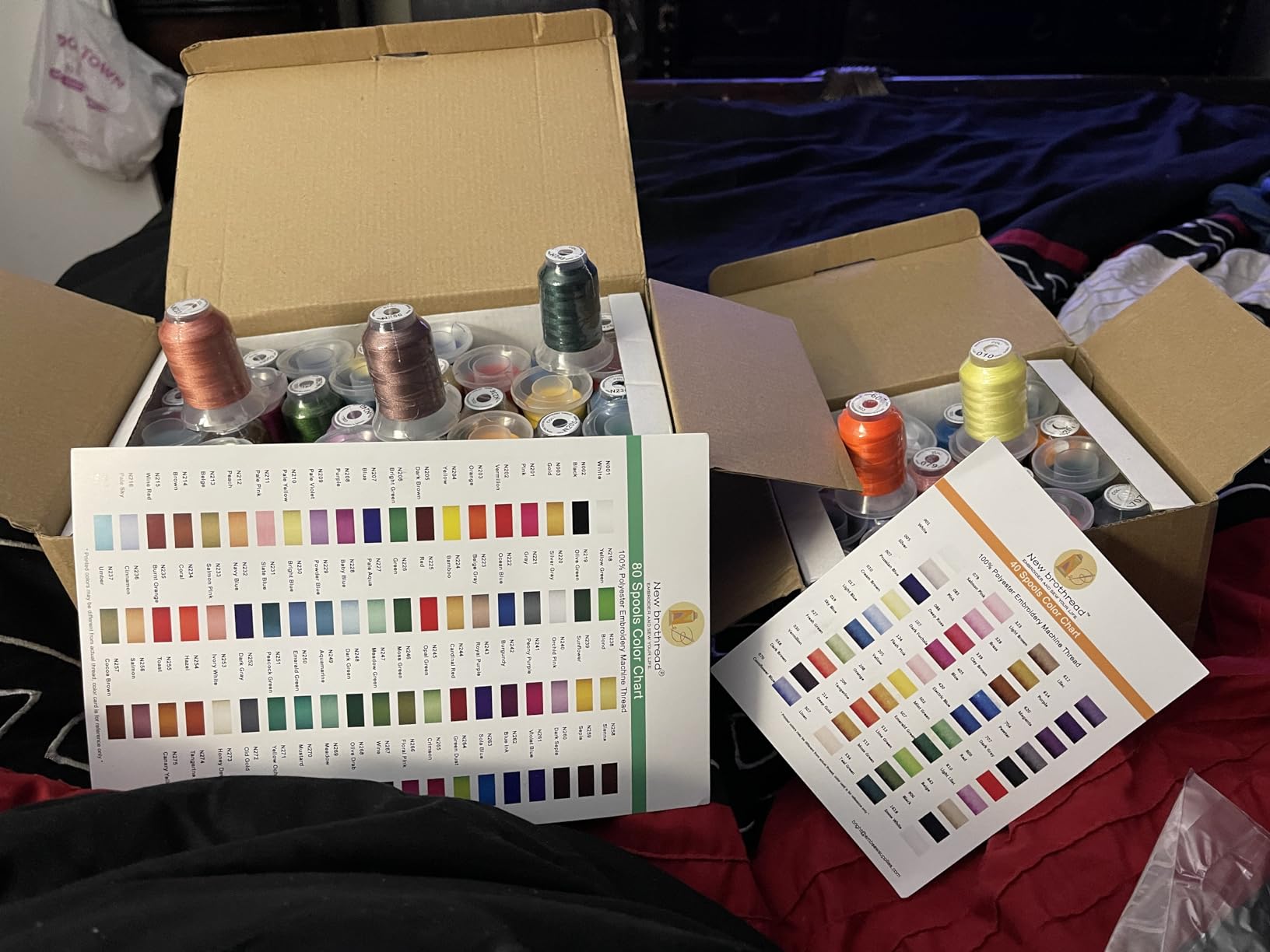 40 Spools Polyester Machine Embroidery Thread Kit customer photo 2