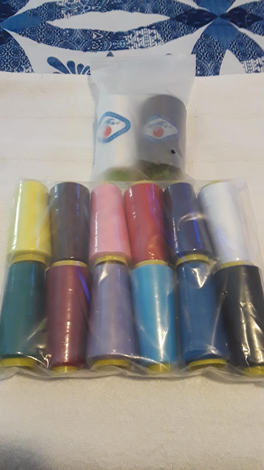 ilauke 12 x 1800 Yards Serger Thread Cones, All Purpose Polyester Thread customer photo 2