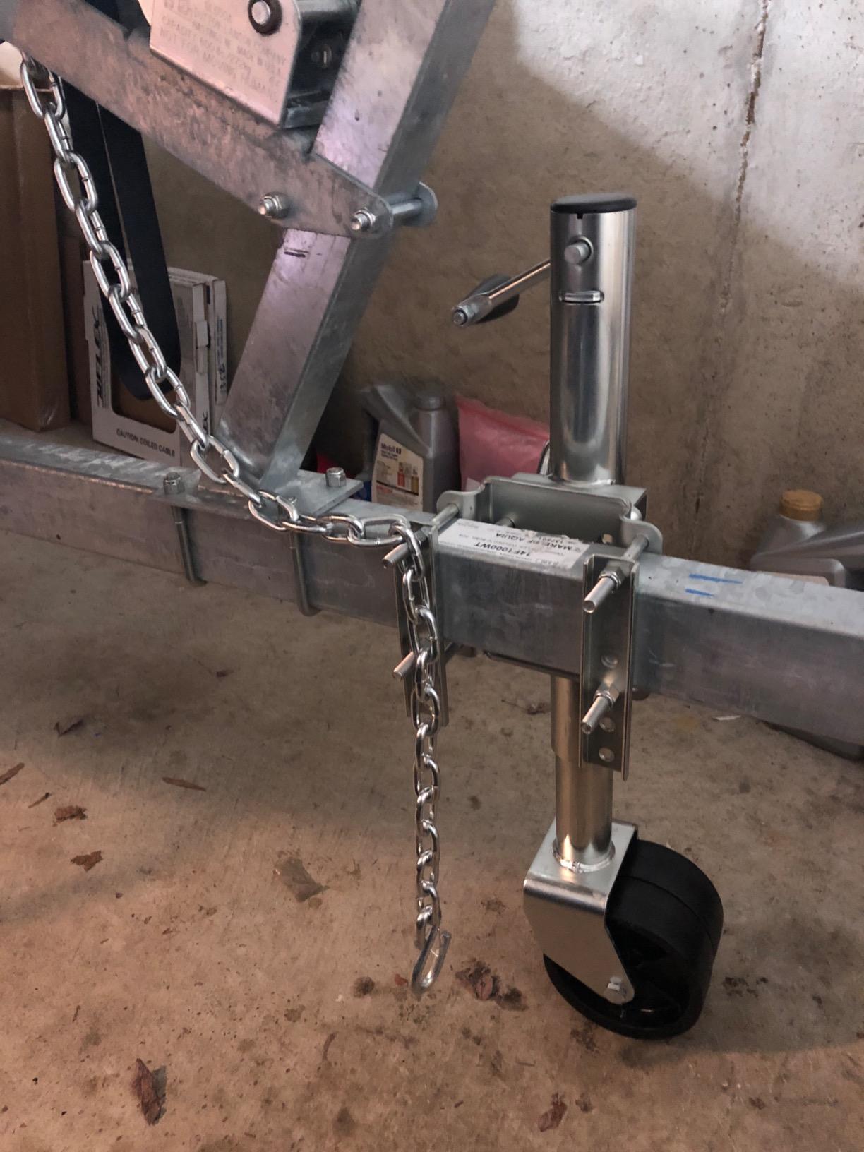 Jeremywell 2000lbs Trailer Jack with Double Wheel, Adjustable 12