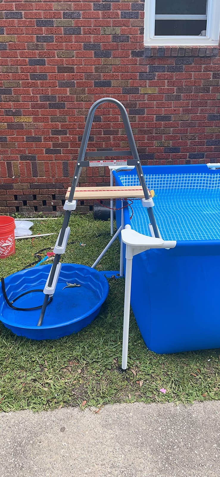 Intex Steel Frame Above Ground Swimming Pool Ladder for 42