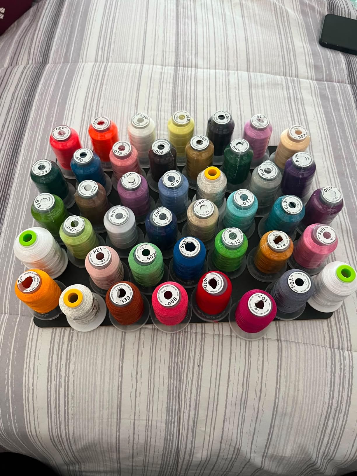 New brothread 40 Colors Polyester Embroidery Machine Thread Kit customer photo 2