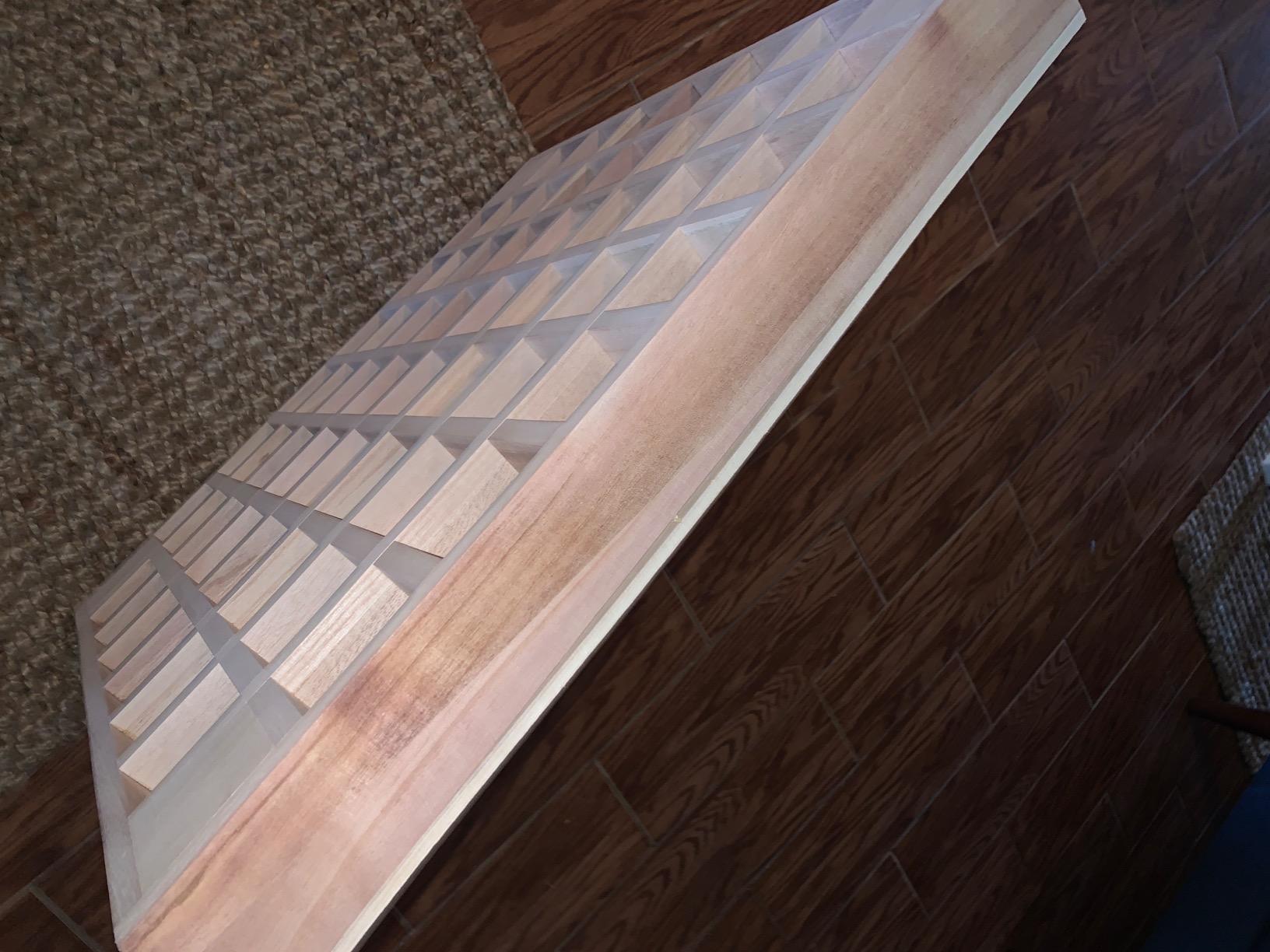 BXI Wood Sound Diffuser - 24 X 24 X 2.8 Inches Thick Acoustic Diffusion Panels Add Listening Room Musical Liveliness, Quadratic Residue Diffusor for Wall and Ceiling Acoustical Treatment (2D) customer photo 1