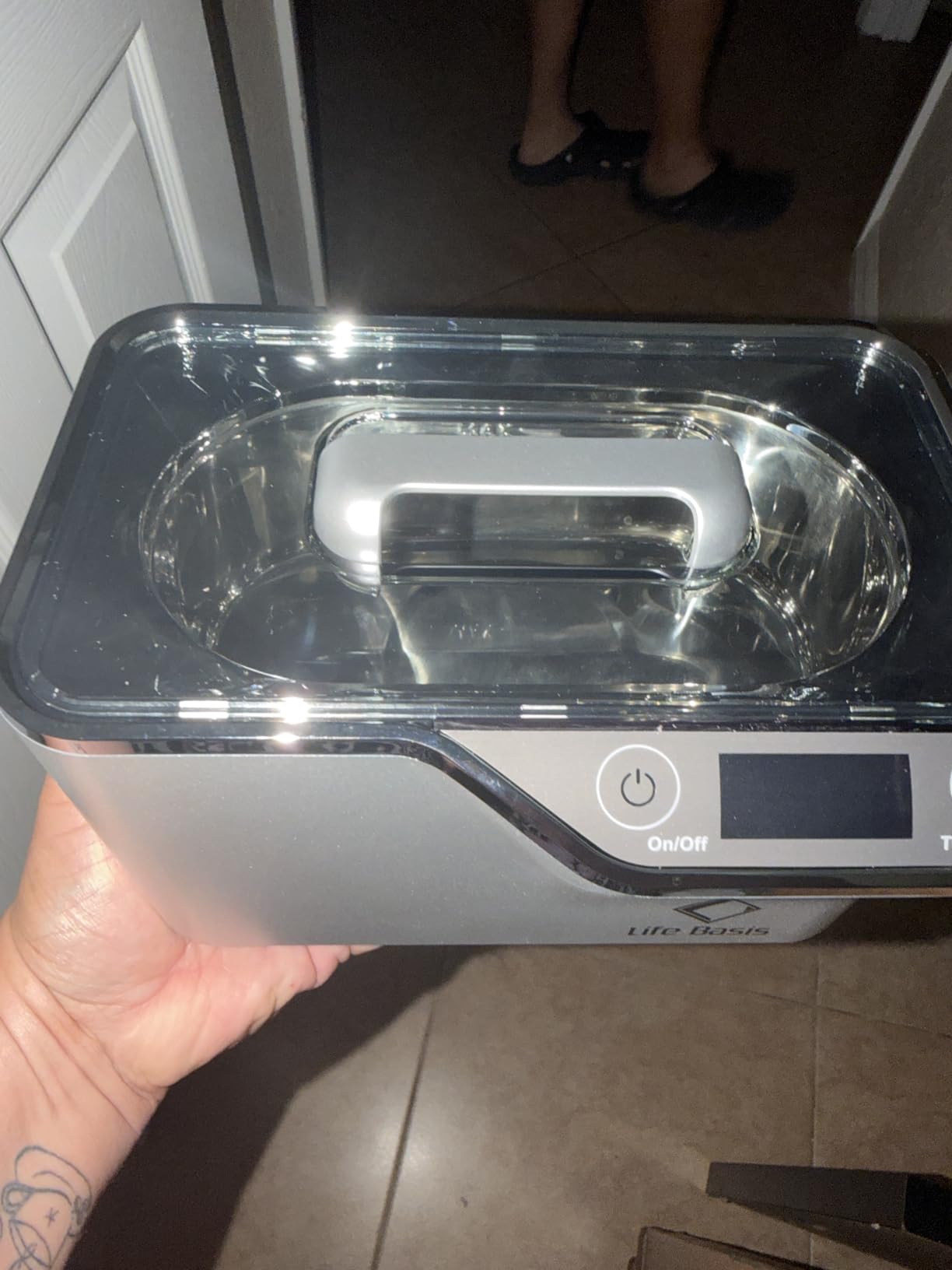 LifeBasis Professional Ultrasonic Jewelry Cleaner 600ml (20 oz), White customer photo 2