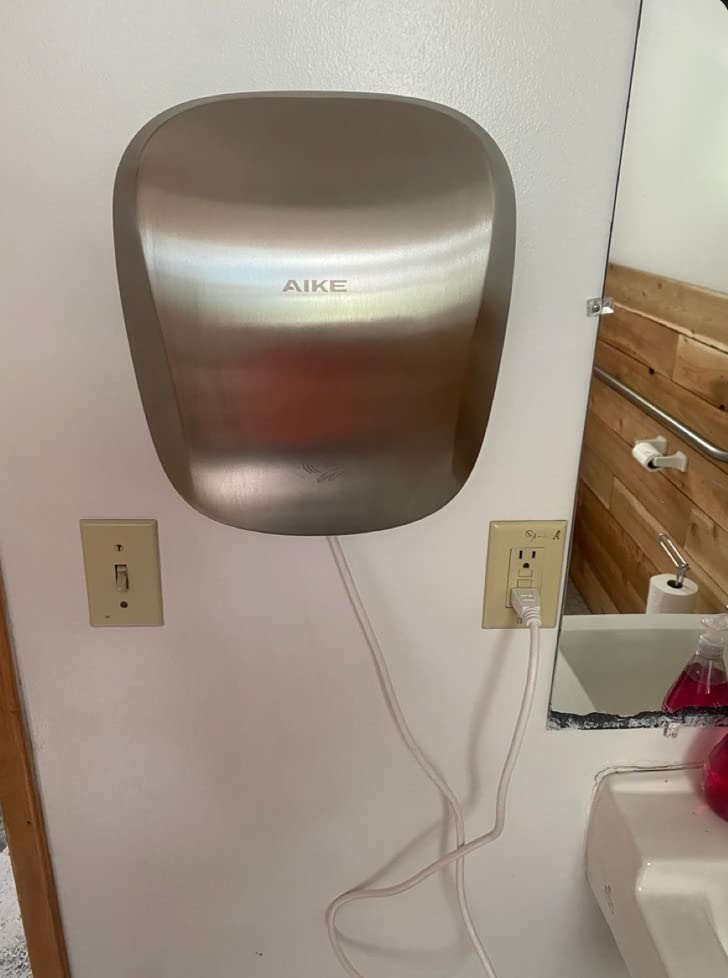 AIKE Heavy Duty High Speed Hand Dryer 120V UL Approved,Brushed,AK2903 customer photo 1