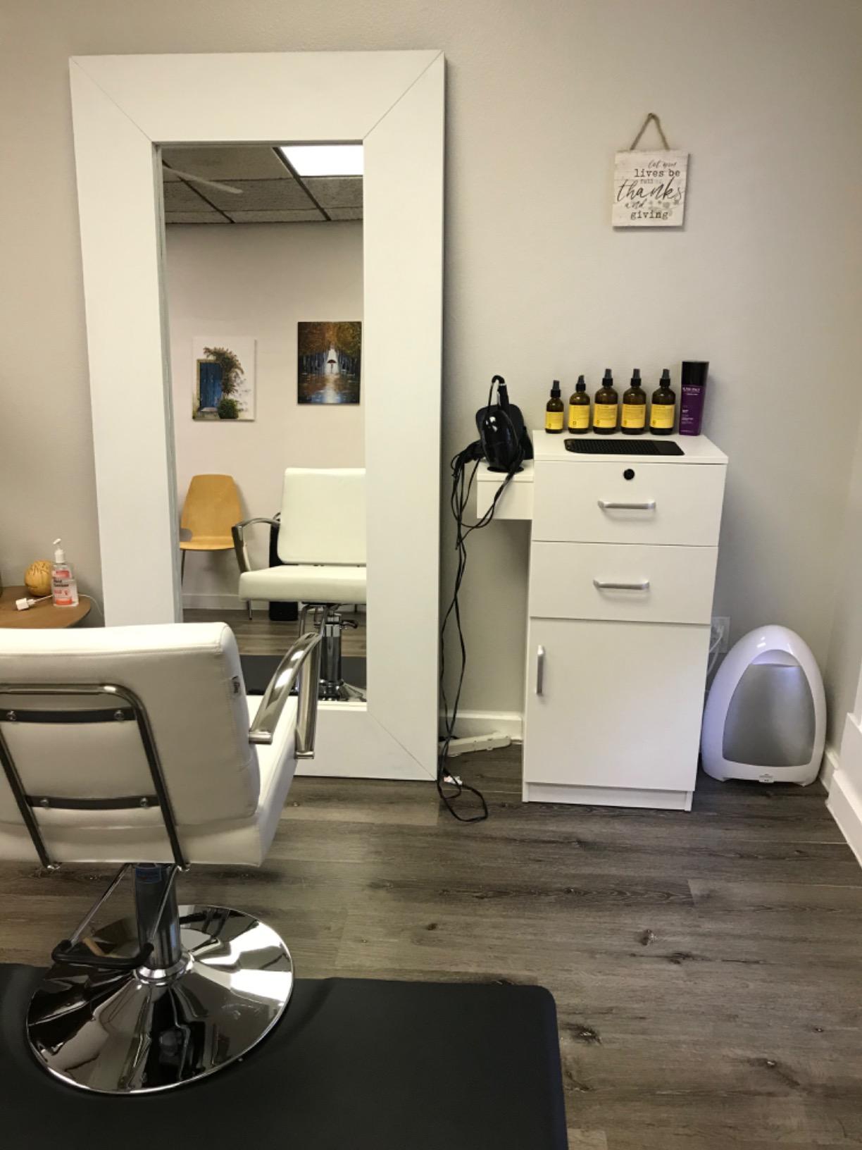 BarberPub Locking Stroage Cabinet, Barber Station with Holder, White 2021 customer photo 1