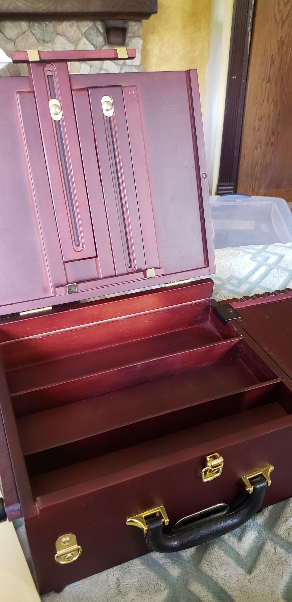 Soho Urban Artist Pochade Box for Plein - Aire Painting French Easel, Lightweight, Portable & Adjustable, Mahogany Finish customer photo 2