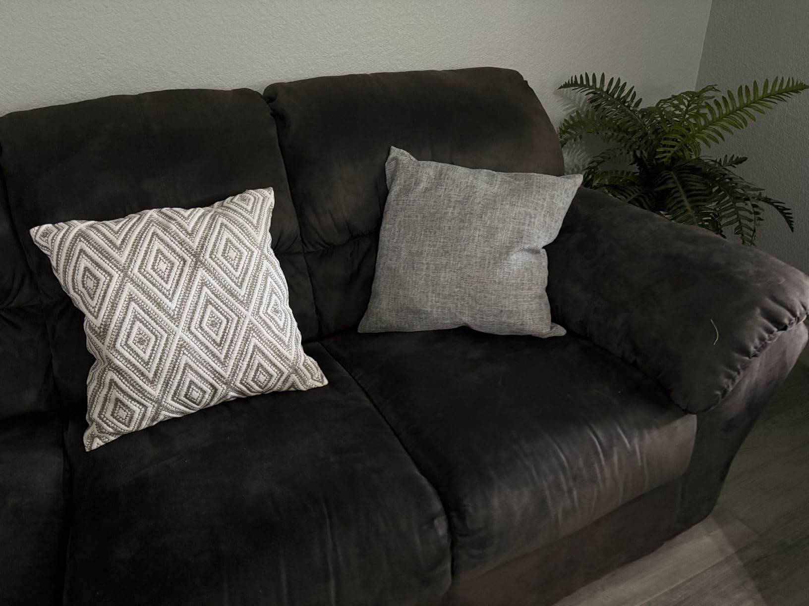 HPUK Throw Pillow Covers 18x18 Set of 4, Blue Patterned & Solid Covers customer photo 2