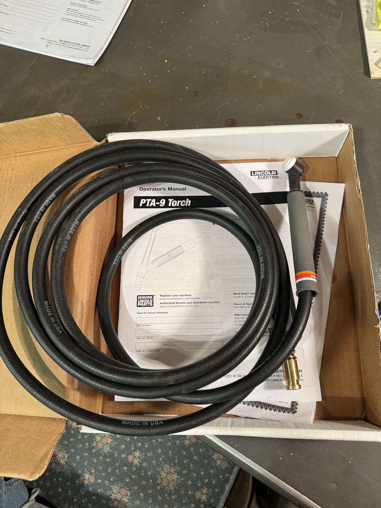 Lincoln Electric PTA-9 Ready to Weld TIG Torch - for Air-Cooled TIG Welding - Rigid Torch Head - 12.5 FT, 1 Piece Cable - K1782-16 customer photo 2