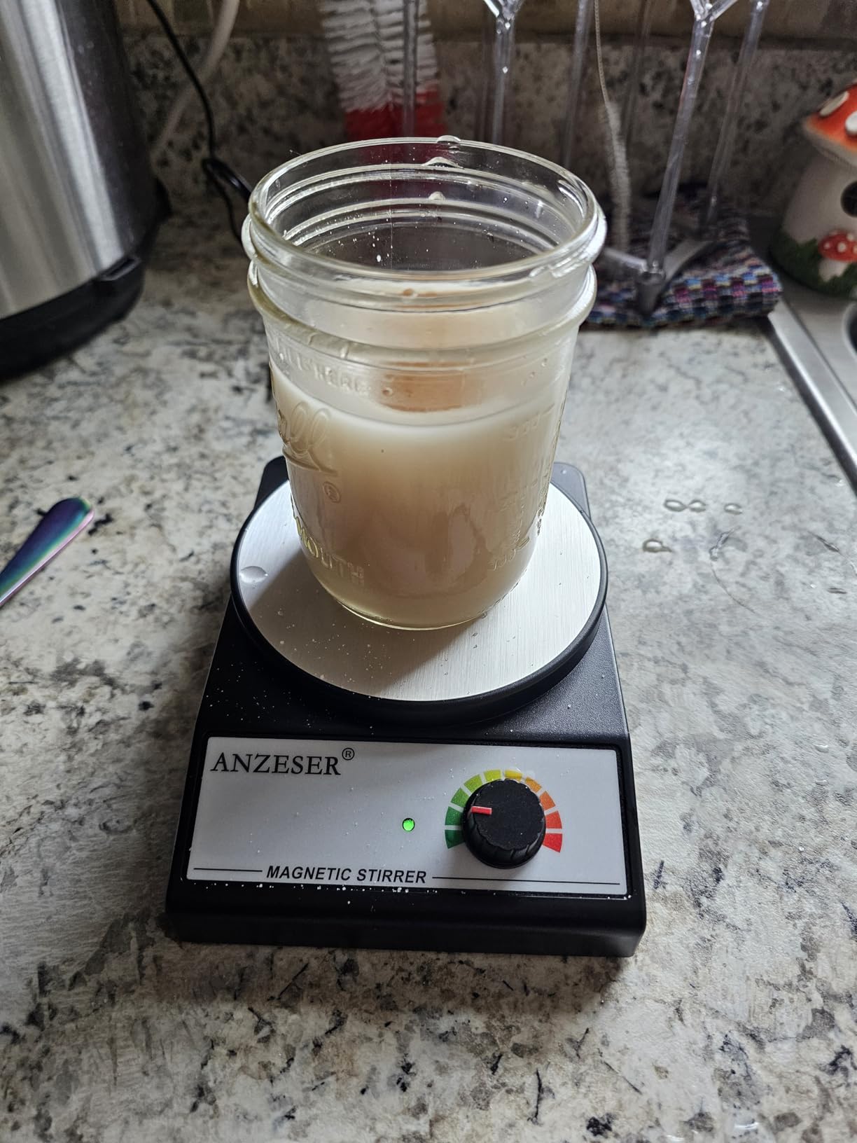 Magnetic Stirrer, Compact Round Simple Design Magnetic Stir Plate customer photo 2