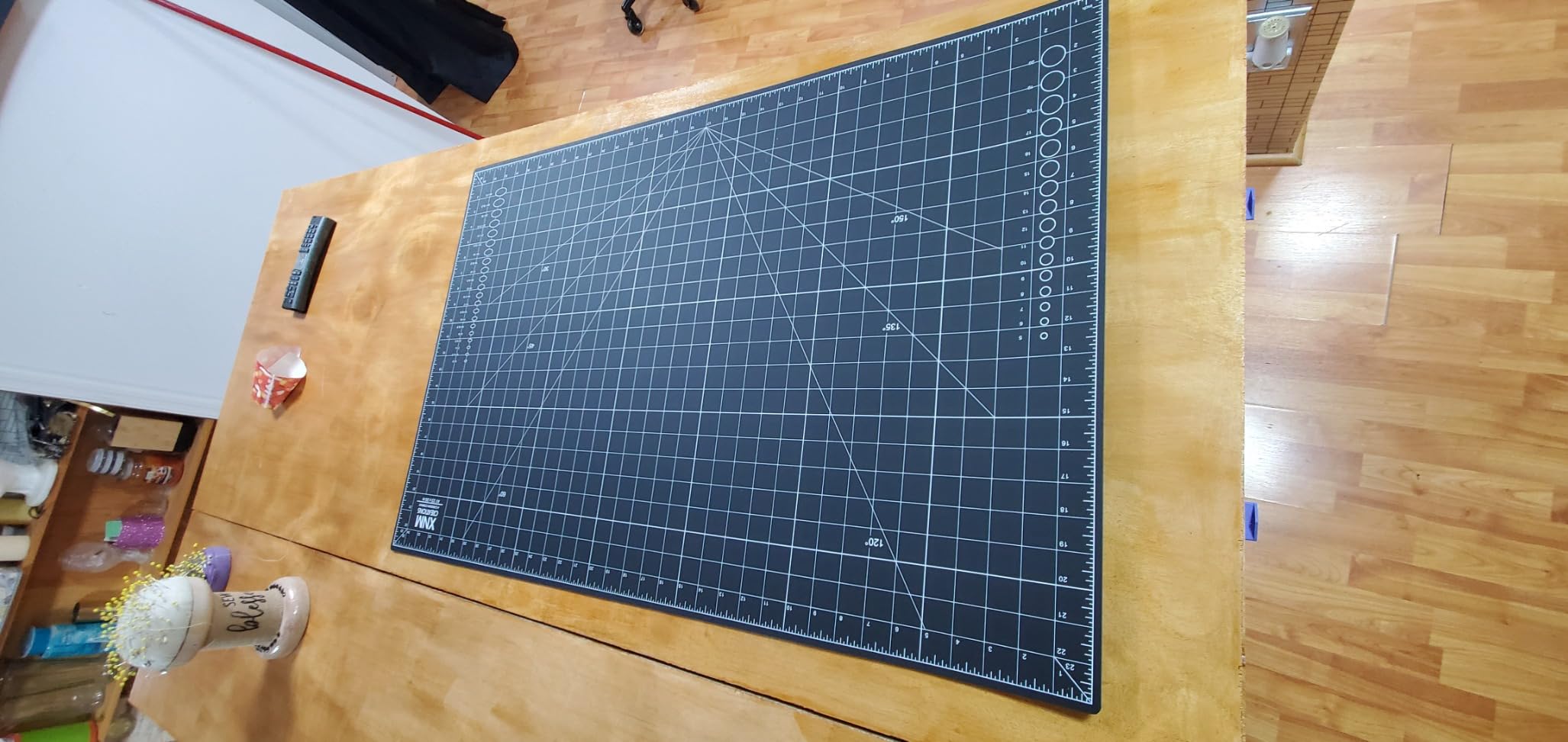 XNM Premium Self Healing Cutting Mat - 24 Inches by 36 inches - A1, 3 Layer Quality PVC Construction - Dual Sided, Imperial and Metric Grid Lines - Perfect for Cutting, Sewing, and Crafts customer photo 1