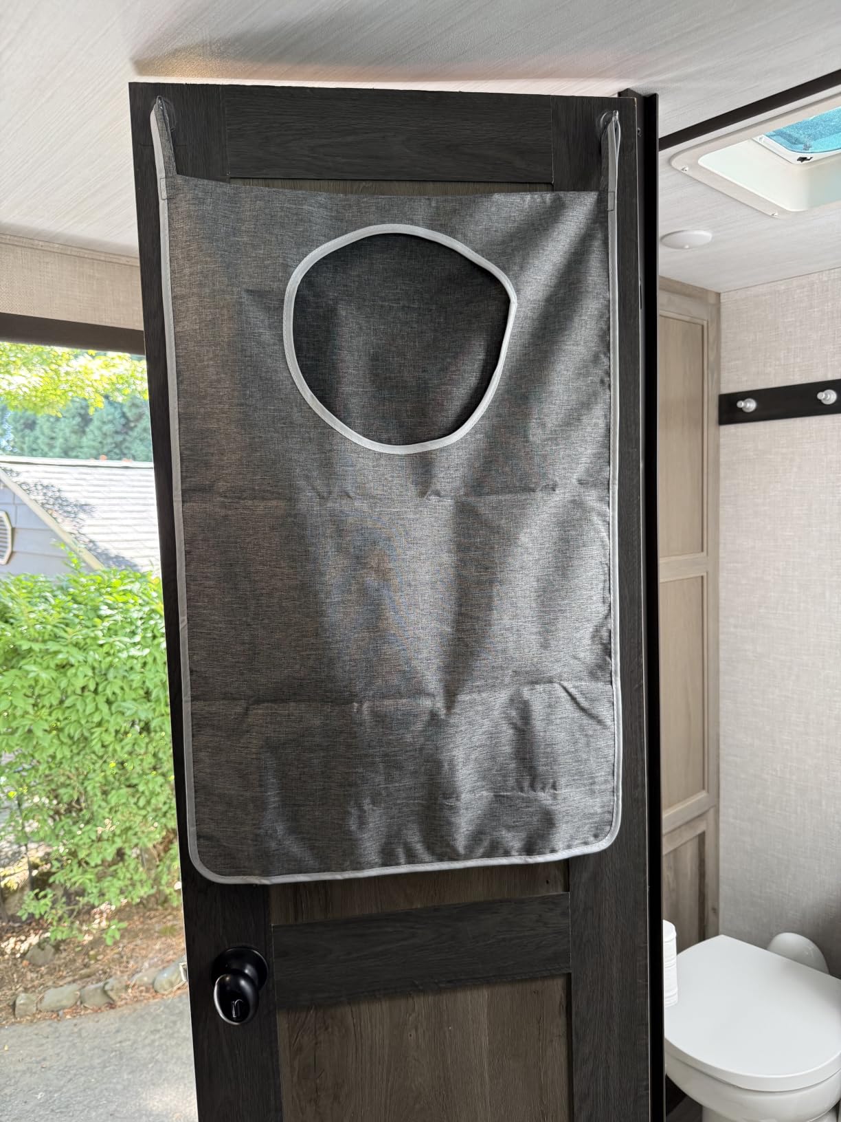 KEEPJOY Hanging Laundry Hamper Bag with 2 Different Types of Hooks, Size 20 x 30 Inch Door Laundry Hamper Storage Bag for Dirty Clothes, Blankets, and Toys (Grey, 1-Pack) customer photo 2