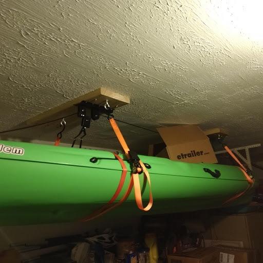 Bike Lift Hoist for Garage Ceiling, Heavy Duty Ceiling Mountain Bicycle Hanger Pulley Rack 100 lb Capacity customer photo 2