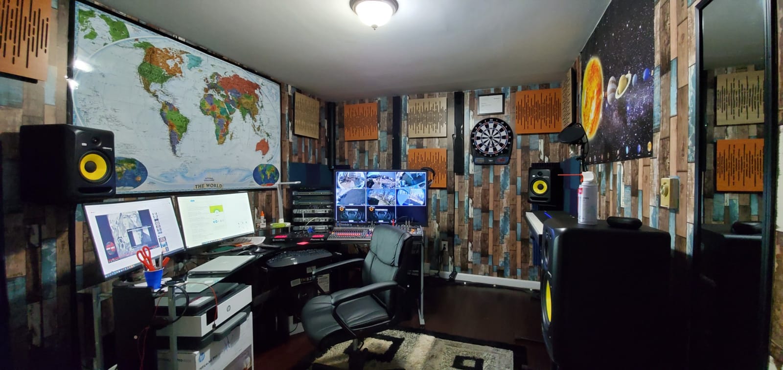 (4 Pack) Sound Absorption-Diffuse Acoustic Panel «Wave» for rec.studio | Wood laminated: (Sonoma) customer photo 1
