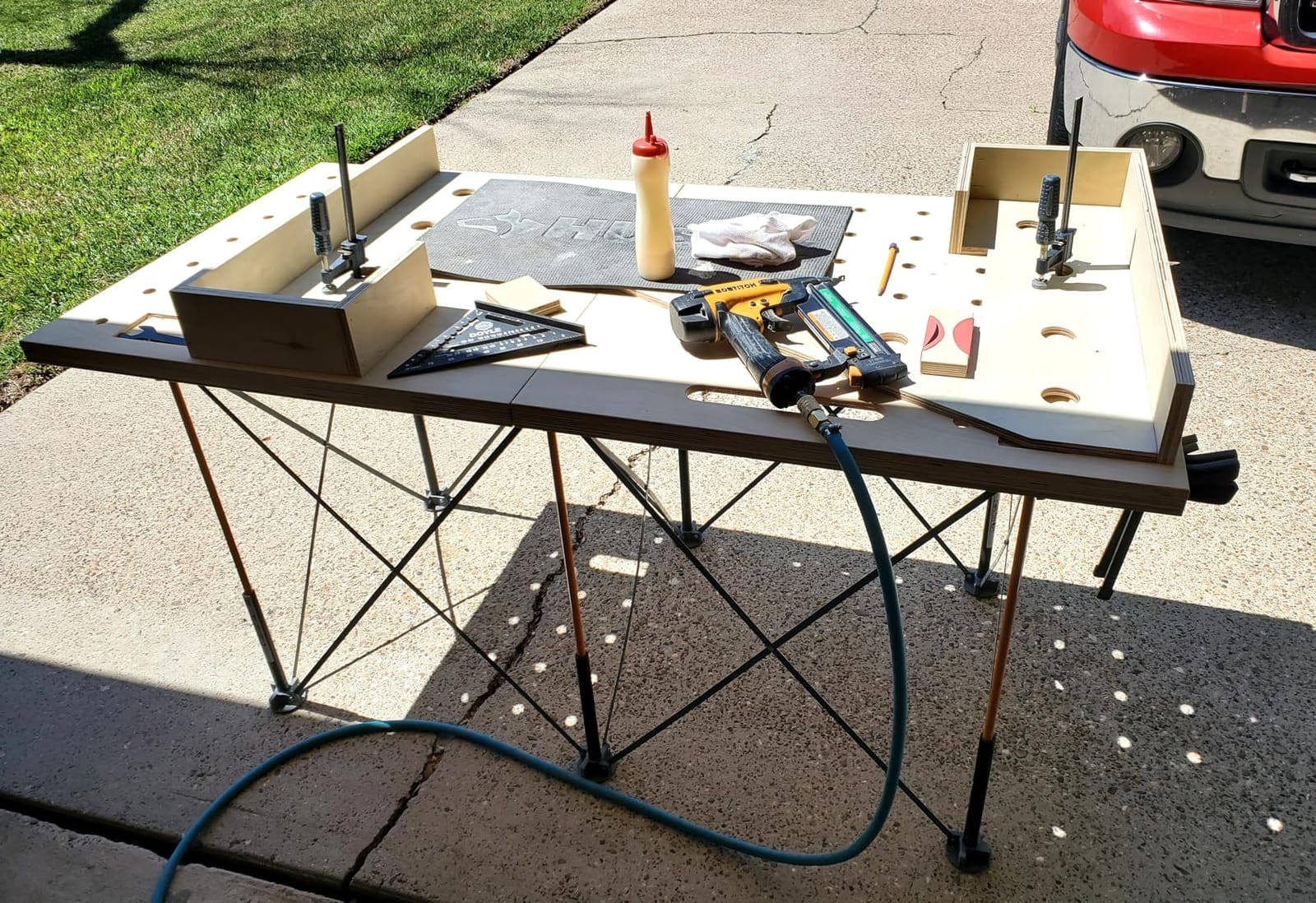 BORA Centipede Folding Work Table 4x8 ft Portable Workbench for Garage | 30