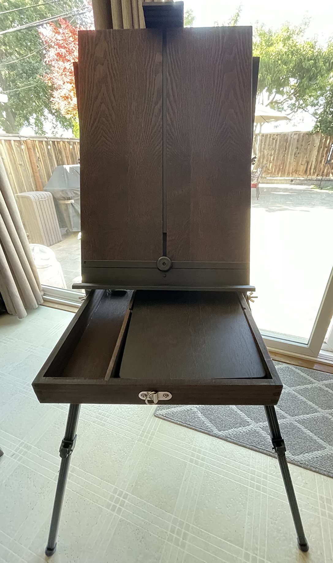 CONDA 70” French Easel with Aluminum Legs, Folding Sketch Painting Easel with Drawer, Tripod Easel Stand for Painting, Sketching, Display customer photo 2