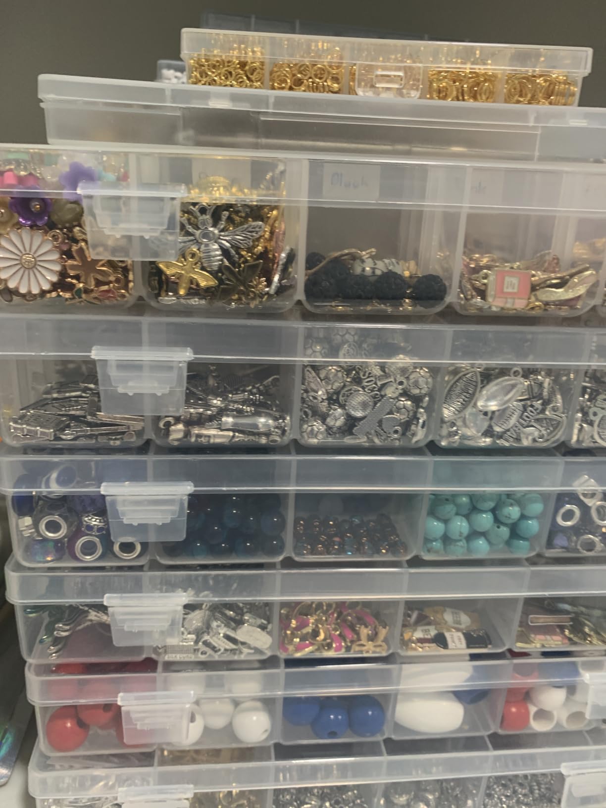 Bead Organizer Storage 2 Pack 36 Grid Jewelry Tackle Craft Box Adjustable customer photo 2