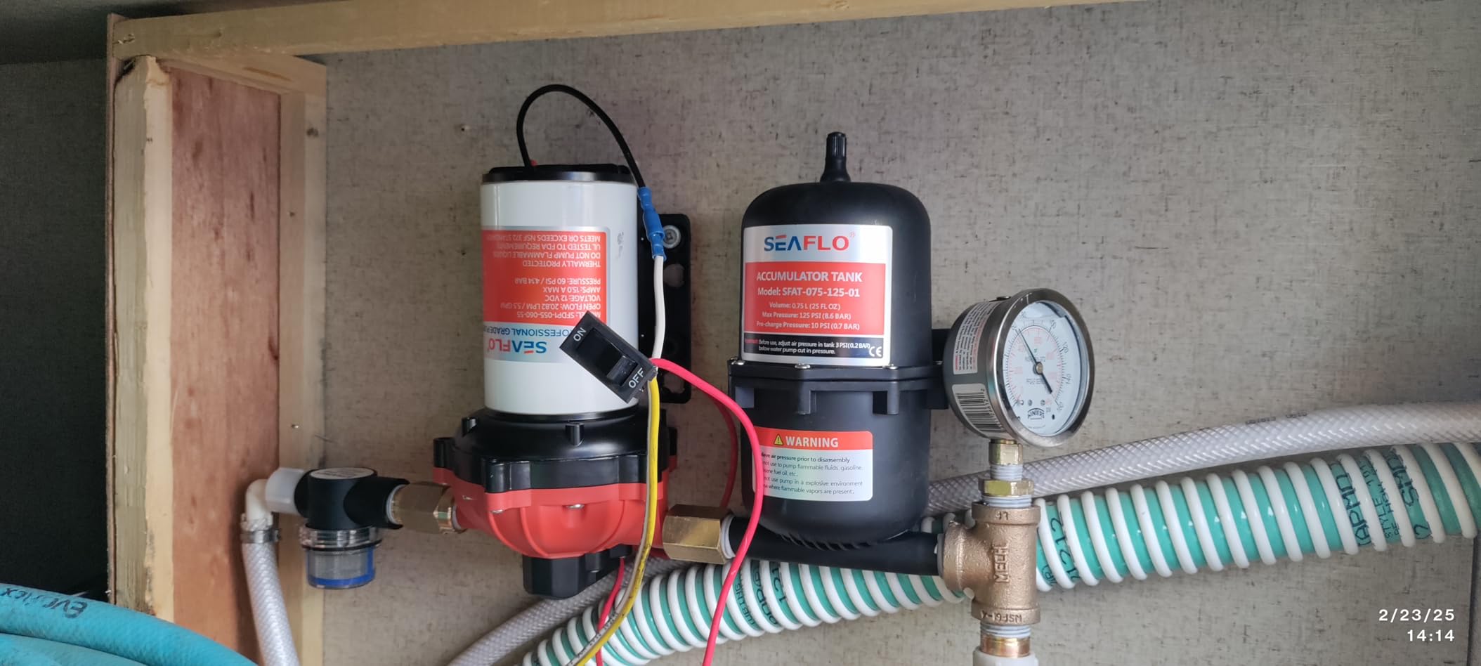 SEAFLO 55 Series 12V RV Water Pump 5.5 GPM 60 PSI Diaphragm Pump Heavy Duty Pressure Switch Built In Bypass Self Priming Quiet High Flow RV Marine Off Grid Freshwater System 4-Year Warranty customer photo 2