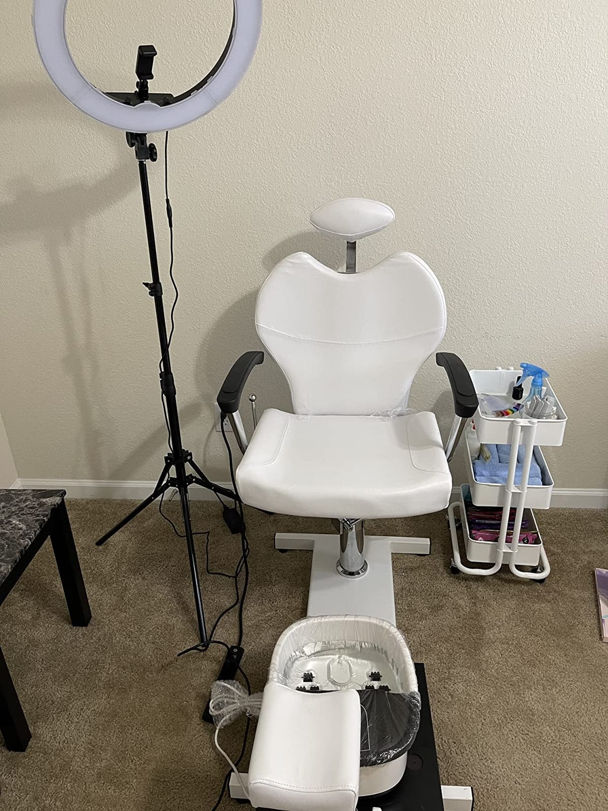 Funnylife Pedicure Spa Station Chair with Foot Massage Basin &Pedicure Stations for Salon use customer photo 2