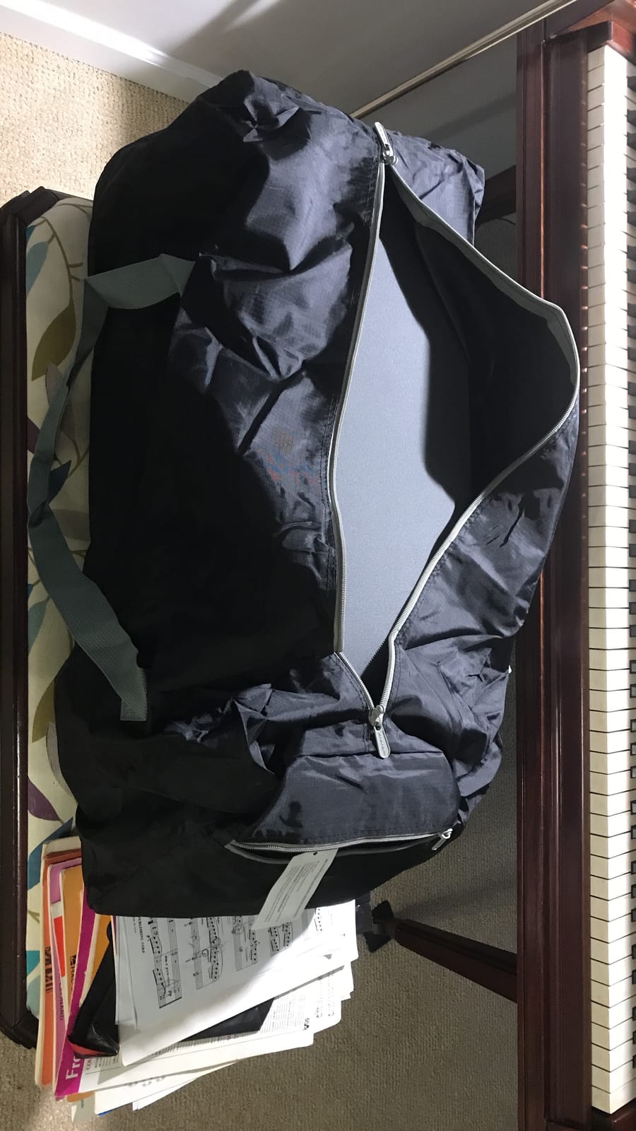 iFARADAY Foldable Duffel Bag, 30 inch / 75L, Navy Blue customer photo 2
