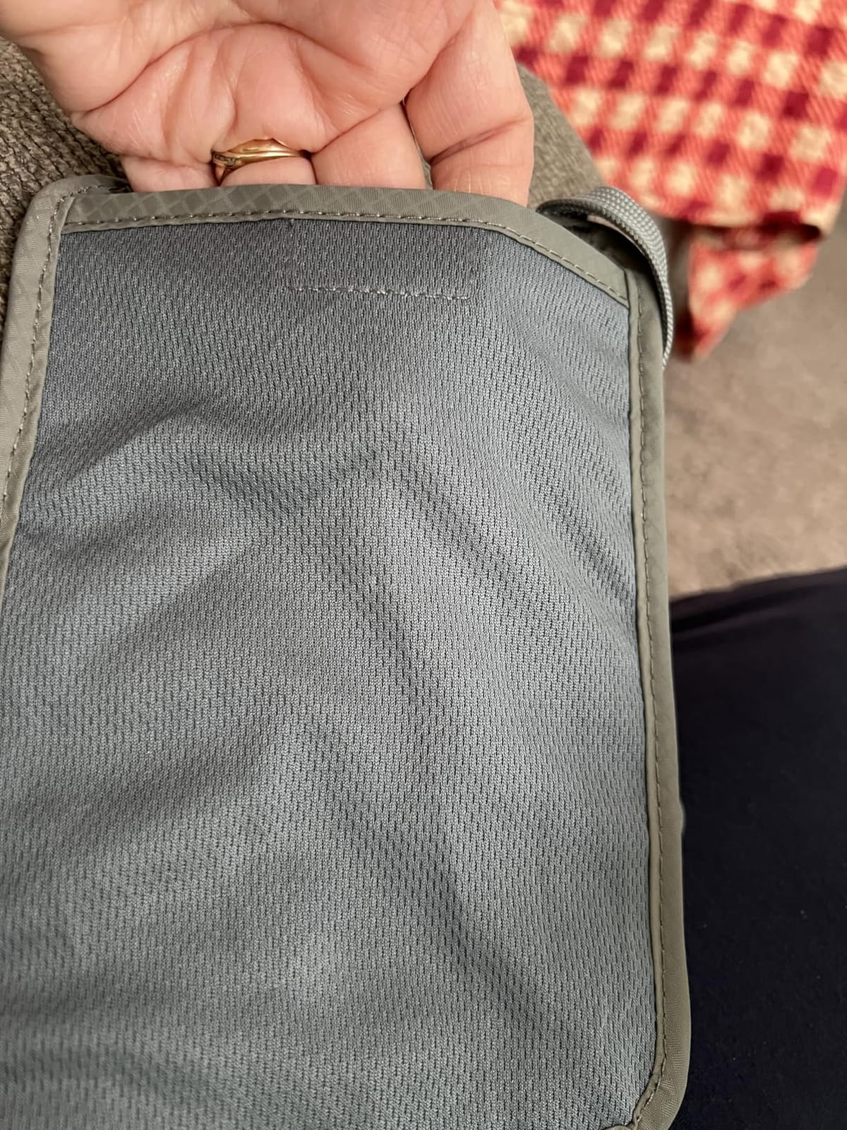 HERO Neck Wallet - RFID Blocking Passport Holder, Easy to Conceal Travel Pouch (Army Grey) customer photo 2