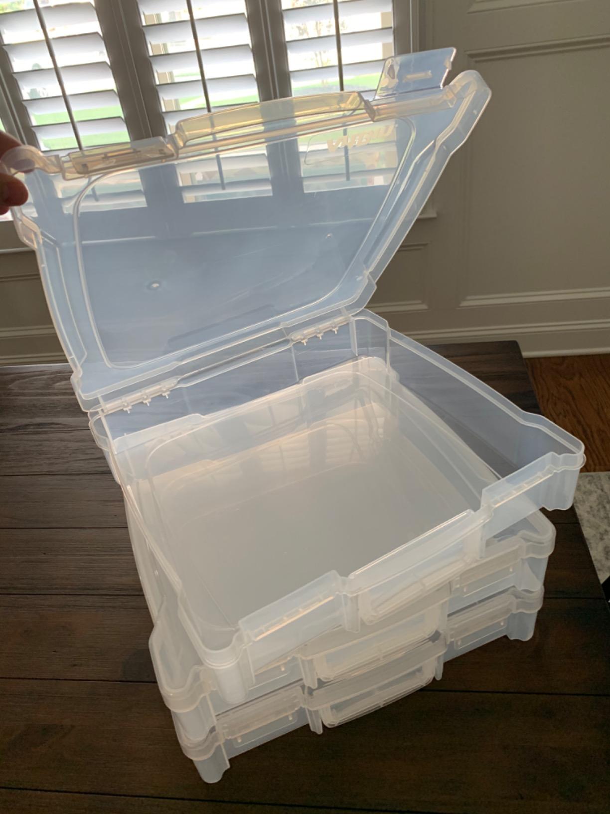 ArtBin 12 x 12 Craft Organizer with Handle, 3 Pack, Clear customer photo 1