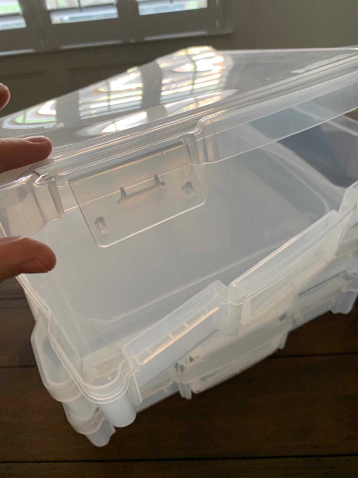 ArtBin 12 x 12 Craft Organizer with Handle, 3 Pack, Clear customer photo 2
