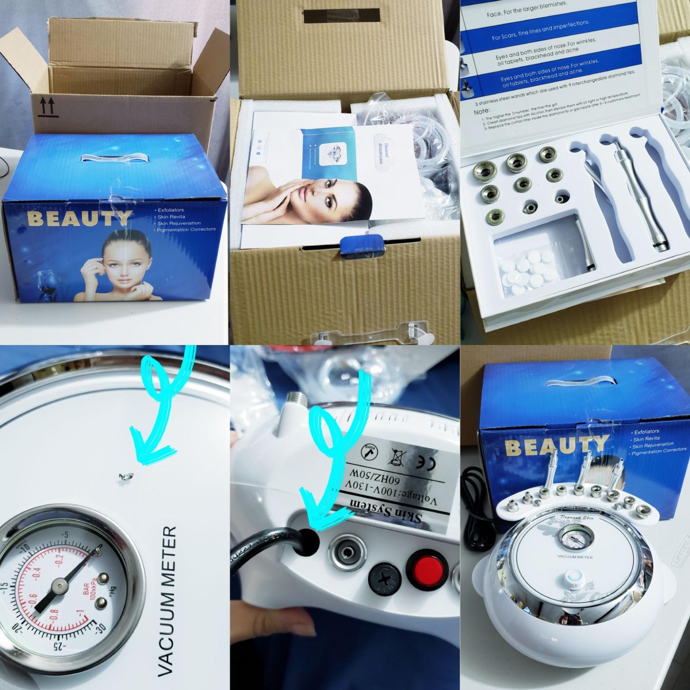 Diamond Microdermabrasion Machine, TopDirect 3 IN 1 Professional Dermabrasion Skincare Device for Adjustable Suction Facial Treatment (Suction Power: 0-68cmHg) customer photo 2