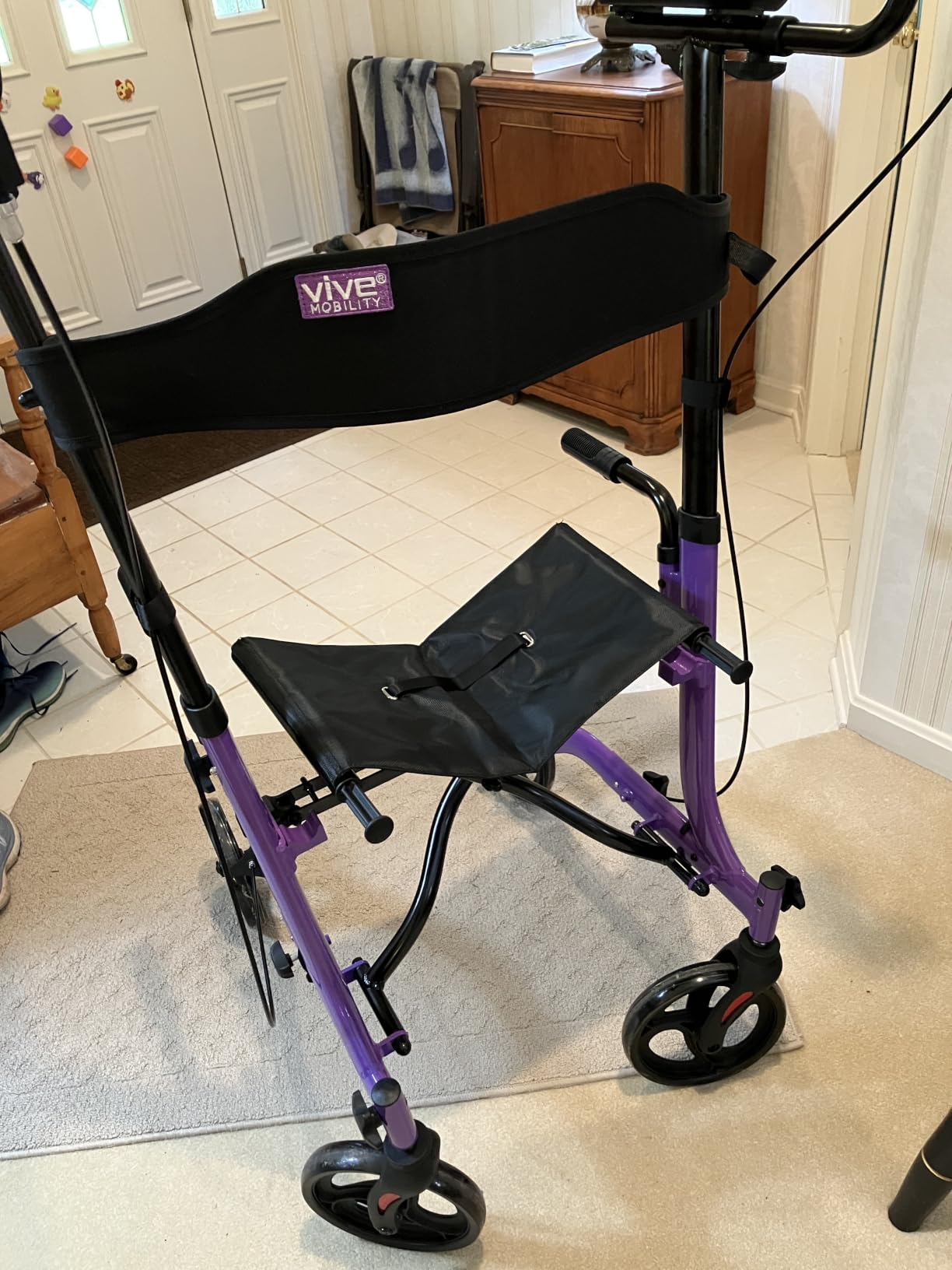 Vive Mobility Upright Walker with Seat - Stand Up Rollator, Arm Rests customer photo 1