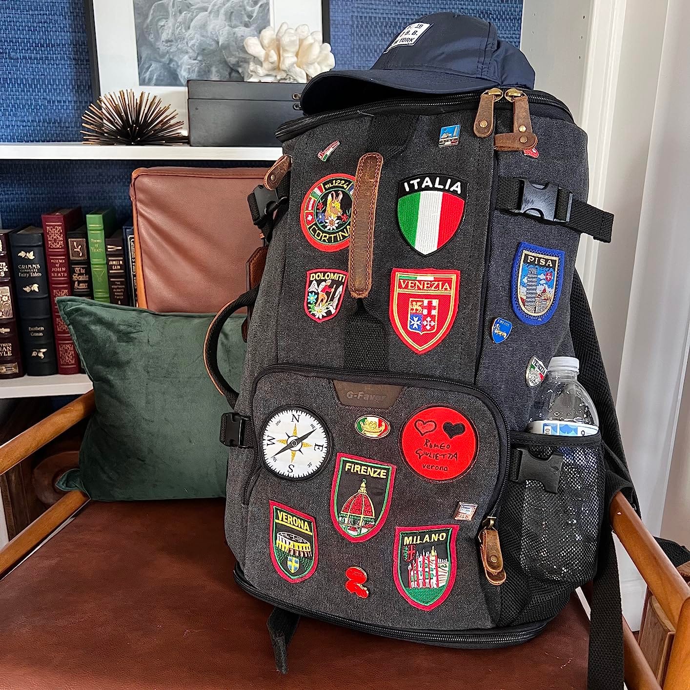 G-FAVOR 40L Travel Backpack for Men, Large Vintage Canvas Rucksack 3 in 1 Convertible Duffel Bag Carry On Backpack Fits for 17.3 Inch Laptop customer photo 2