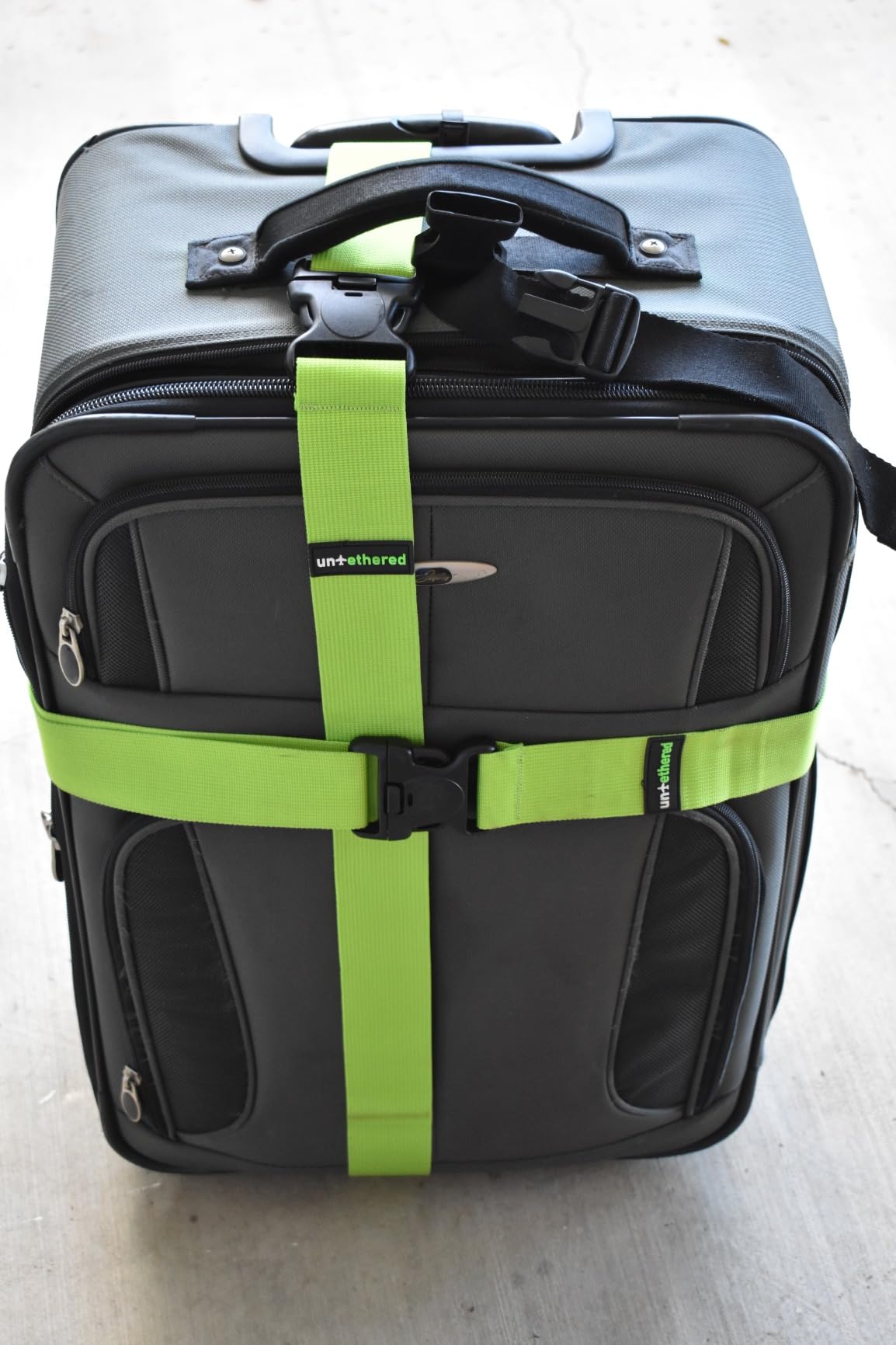 Untethered Luggage Straps for Suitcases, TSA Approved, 4-Pack, Green customer photo 1