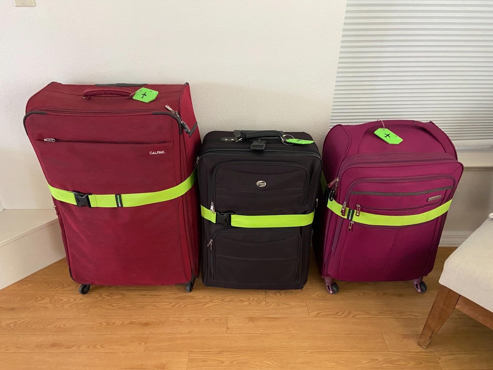 Untethered Luggage Straps for Suitcases, TSA Approved, 4-Pack, Green customer photo 2