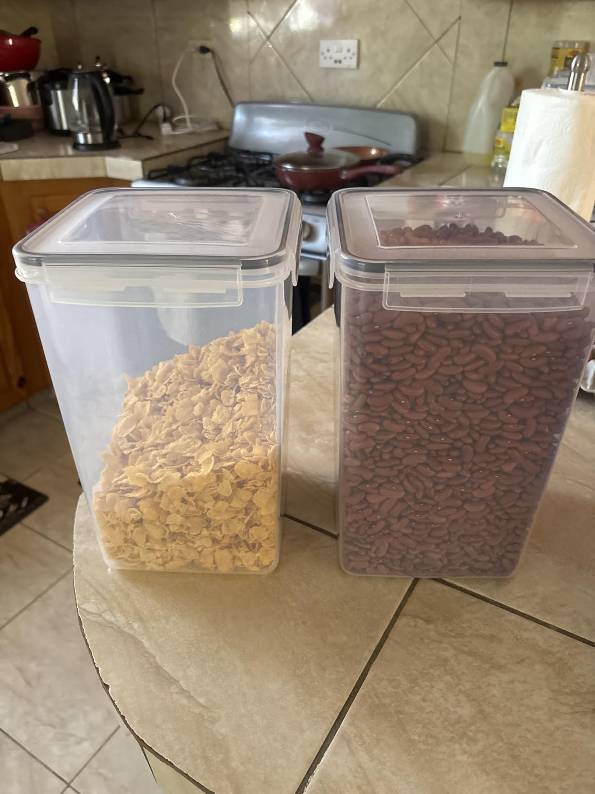 Chef's Path Extra Large Airtight Food Storage Containers with Lids, Pack of 2, 6.5L, 220Oz, Airtight Kitchen and Pantry Bulk Canisters for Flour, Sugar, Rice, and Baking Supplies - Transparent customer photo 2