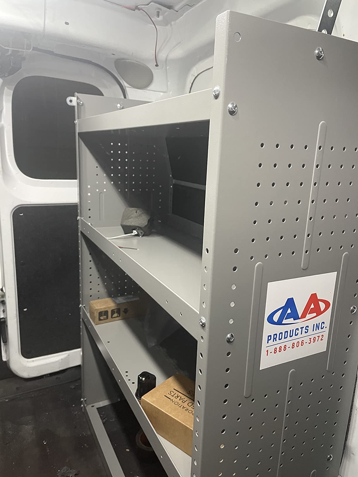 AA Products Inc. SH-4303 Steel Van Shelving Storage System Fits for NV200, Transit Connect 2014+ and Chevy City Express, 32
