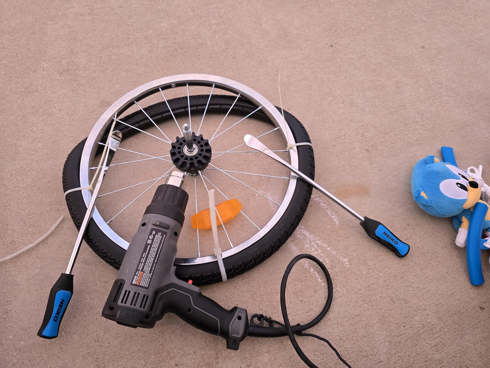 NEIKO 20601A 14.5” Steel Tire Spoons Tool Set, Tire Tools Include 3 Piece Tire Spoons, 3 Piece Rim Protector, Valve Tool, 6 Piece Valve Cores, Motorcycle Tire Changer, Dirt Bike Tire Levers customer photo 1