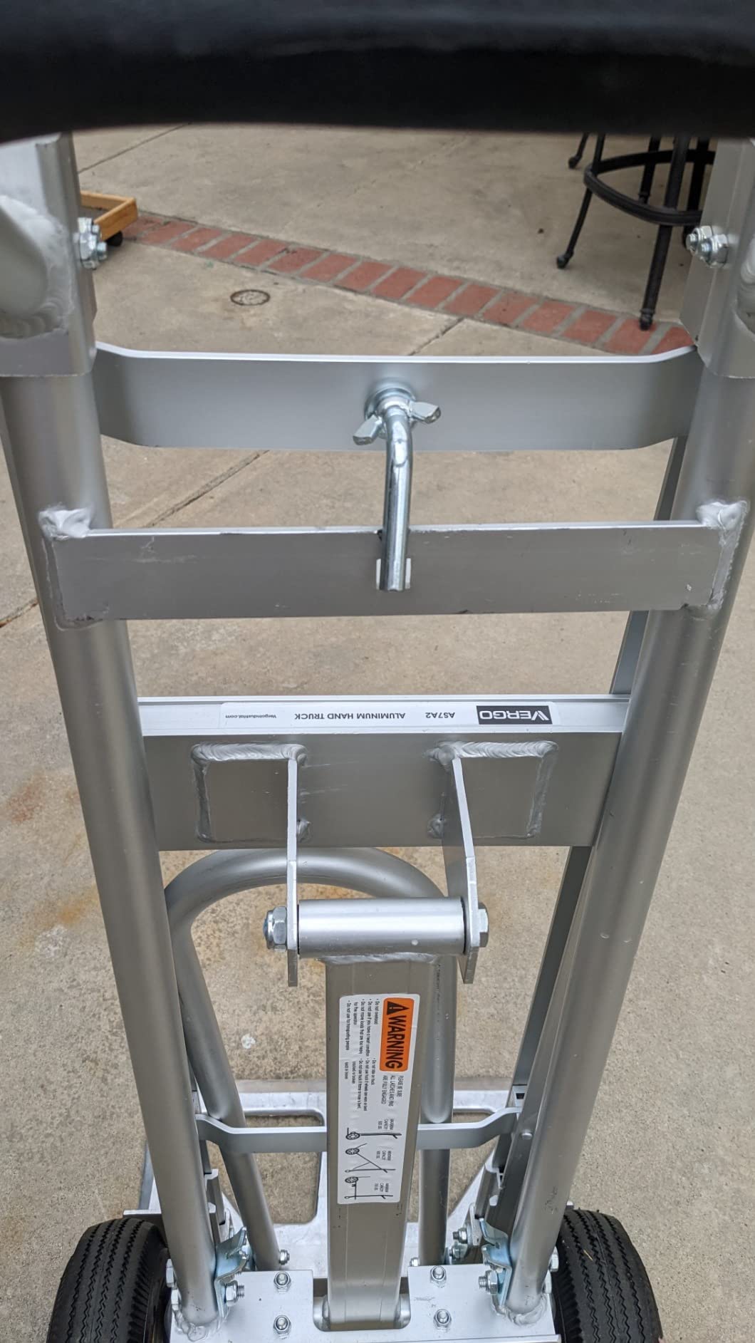 Vergo Industrial Convertible Hand Truck - AS7B Heavy Duty Aluminum 2 in 1 Dolly (800 lb Capacity) Lightweight Reinforced Frame, Ergonomic Handle, Superior Mobility Moving Dolly (2 Positions, 63