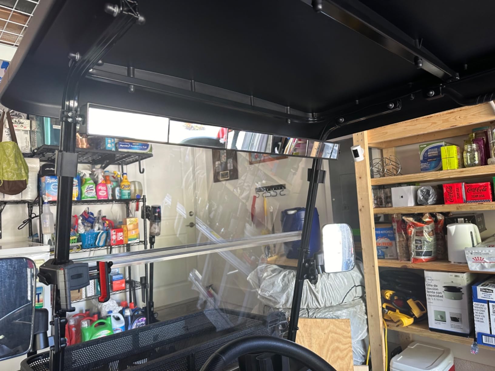 10L0L Universal Golf Cart 5 Panel Mirror for Yamaha, EZGO, Club Car, Wide Angle Rear View Blind Spot Wink Mirror, Compatible with Car SUV Van Truck, etc customer photo 1