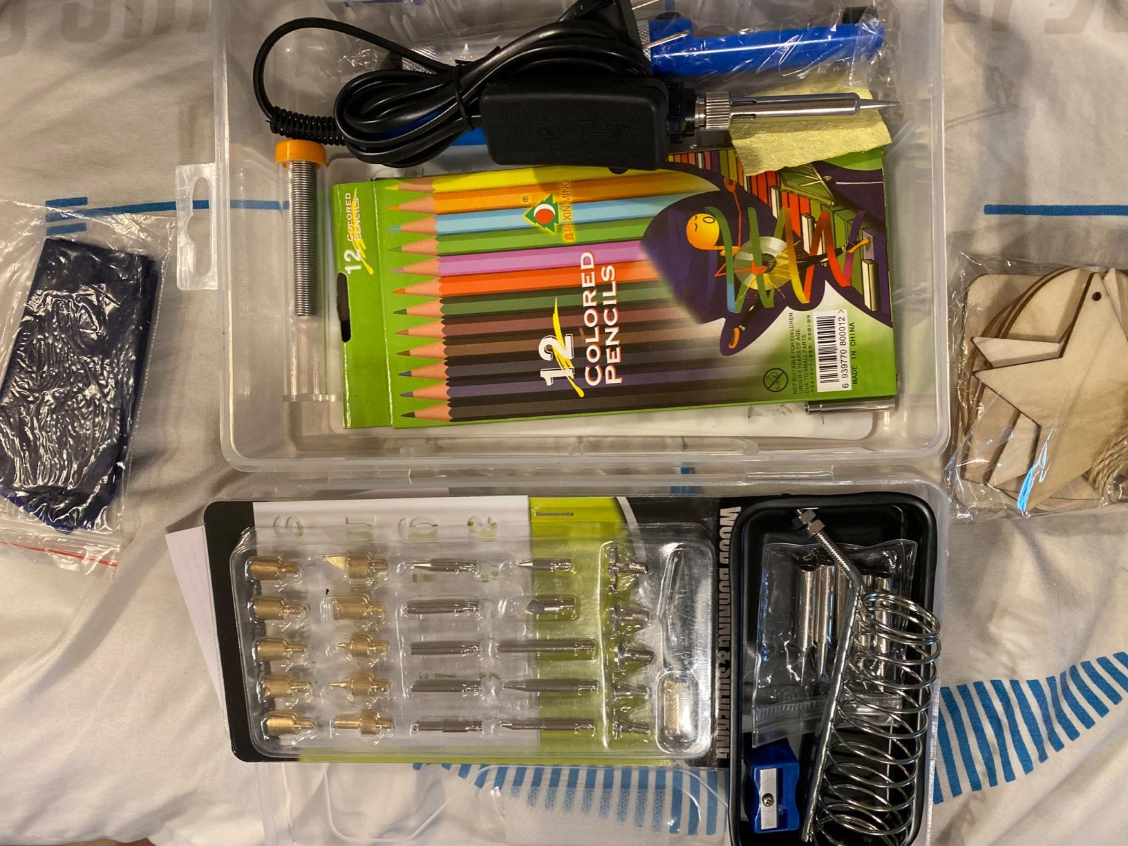 Wood Burning Kit 95pcs, West Bay Soldering Pen with Adjustable On-Off Switch Control Temperature Wood Burning Tool for Embossing, Carving, Soldering Tips, Carrying Box customer photo 2