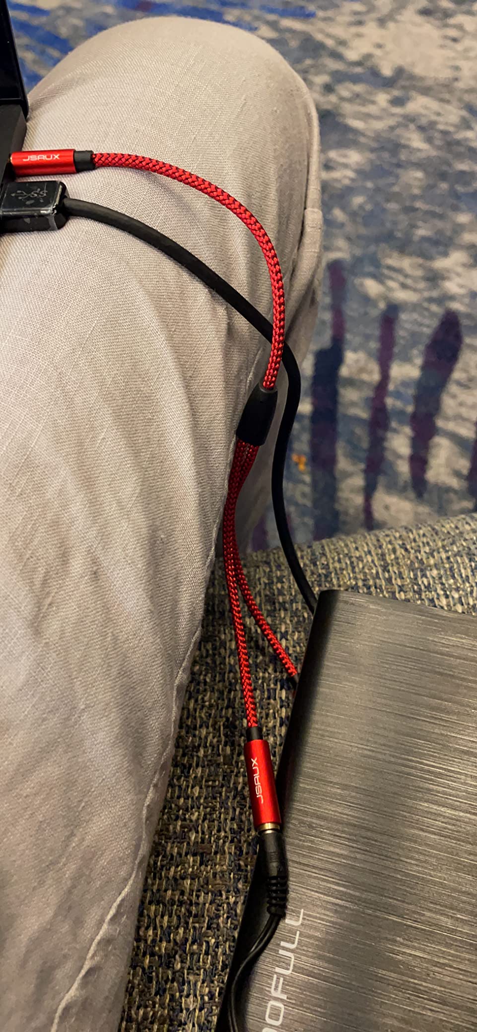 JSAUX Headphone Splitter for 2 Headphones, 3.5mm Splitter (No Mic), Red customer photo 2